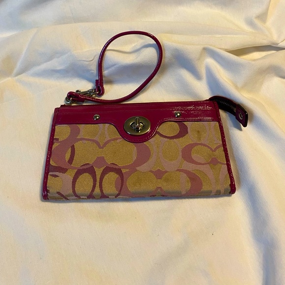 Coach Handbags - Coach brand purple wristlet